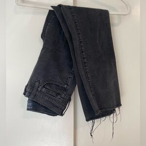 J. Crew Black Distressed “High-Rise Vintage Straight” Jeans